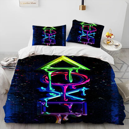 Cartoon Gamer Game Controller Comforter Bedding Set,Duvet Cover Bed Set Quilt Cover Pillowcase,King Queen Size Bedding Set Child