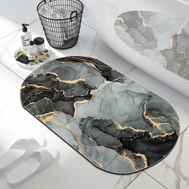 Soft Bathroom Mat Diatomaceous Earth Floor Mats Bathroom Rugs Super Absorbent Toilet Carpet Door Bath Foot Mats Non-slip Shower