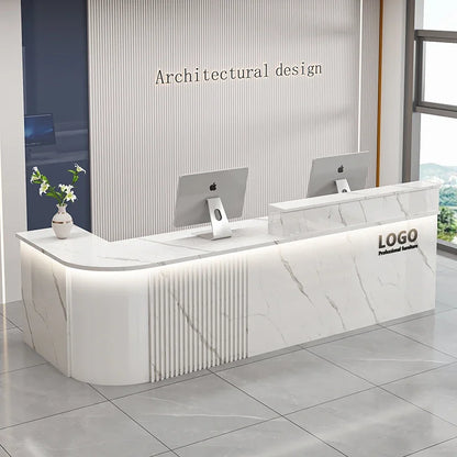 Professional Office Bar Counter Simple Luxury Beauty Design Reception Desk Modern Salon Bancone Bar Lusso Commercial Furniture