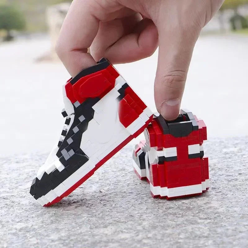 Mini Sports Basketball Shoes Building Blocks Sneakers Model DIY Assembly Bricks Toys For Children Boys Birthday Christmas Gifts