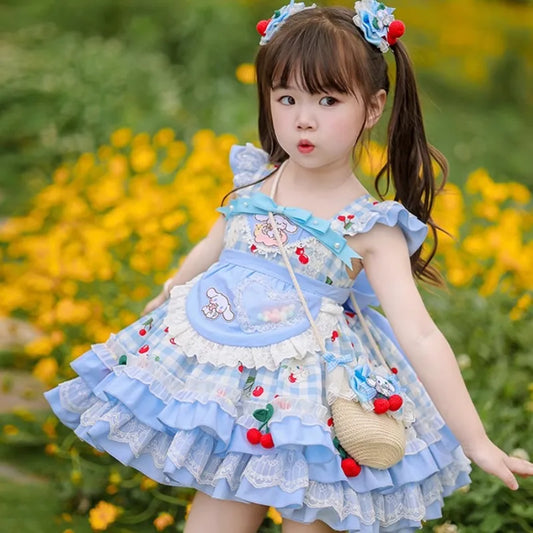 Children's Clothing Sweet Pet Summer Little Girl Sweet Dog Children Lolita Princess Dress Cartoon Birthday EID Boutique Dress