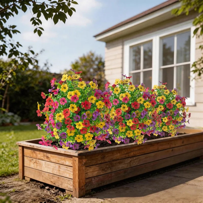 Artificial Flowers for Outdoor Indoor Garden Home Decoration Faux Daisy with Eucalyptus Leaves Fake Plants Greenery Porch Patio