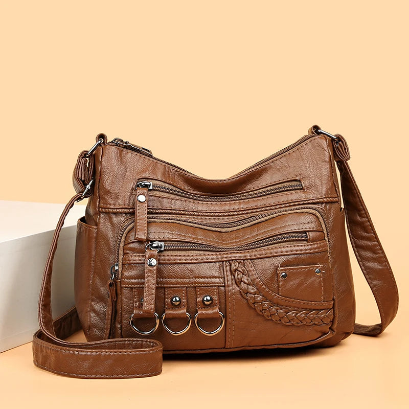 2023 New Ladies Soft Leather Bags High Quality Purses And Handbags Famous Designer Crossbody Shoulder Bag For Women Sac A Main