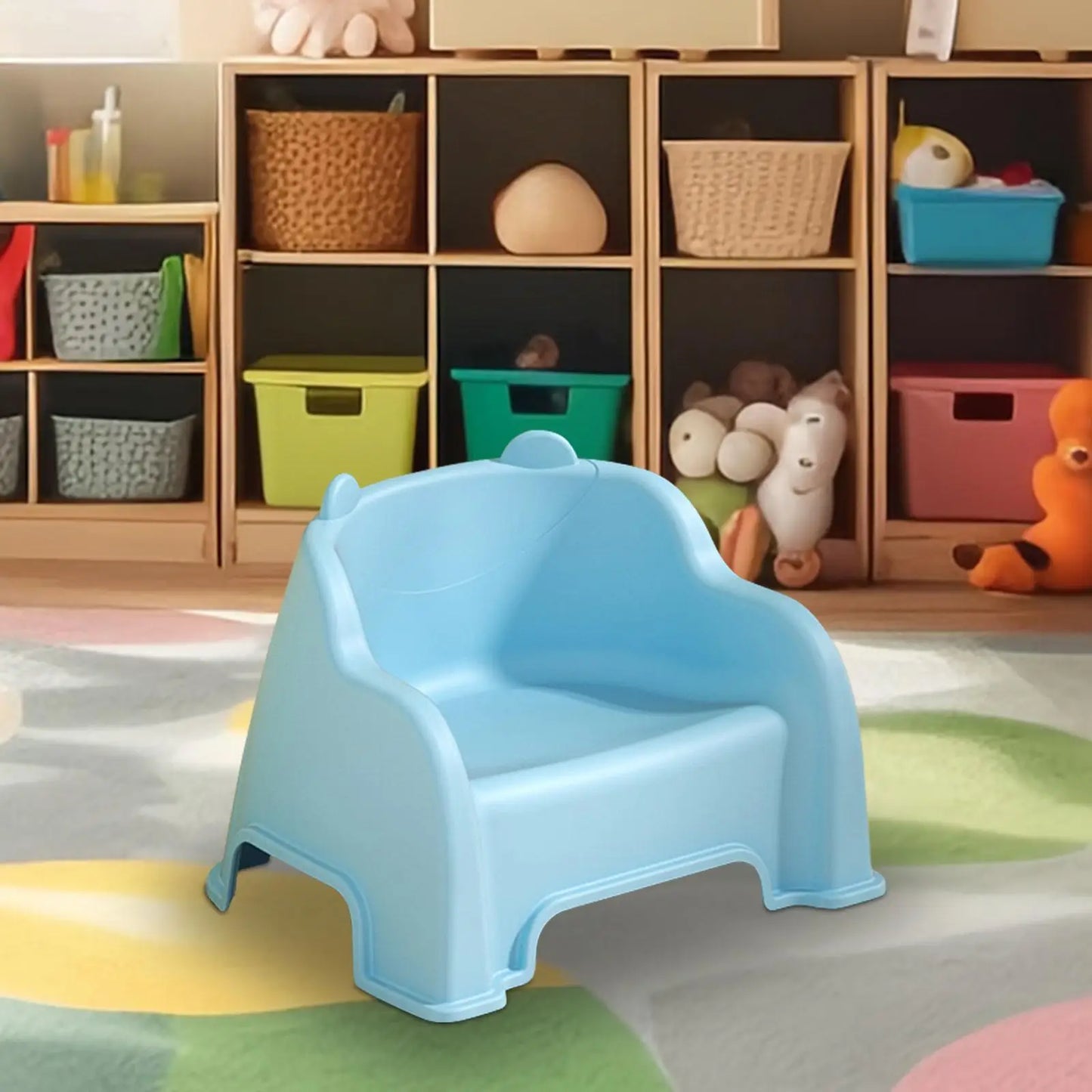 Small Stool Sturdy Lightweight Foot Stool Under Desk Footrest Shoe Changing Stool with Back Support Step Stool for Kitchen