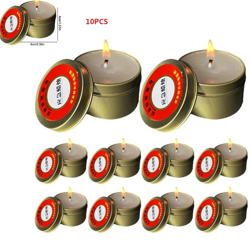 Power Outage Candles Unscented Candles with Jar 36 Hours Long Burning 3-Wick Lamp for Home Outdoor Activities Survival Fishing