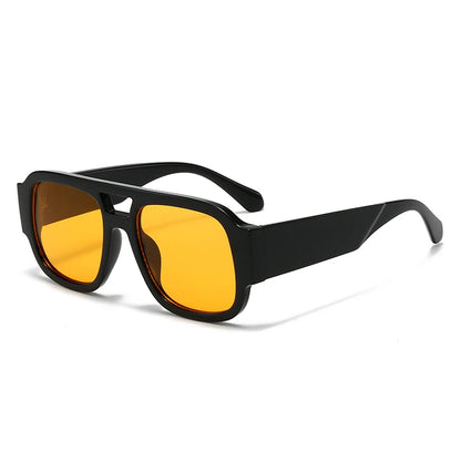 Protective Glasses 1/4 Sets Large Frame Double Bridges Square Sun Glasses Women Candy Color Men Eyeglasses Outdoor Sports Shades