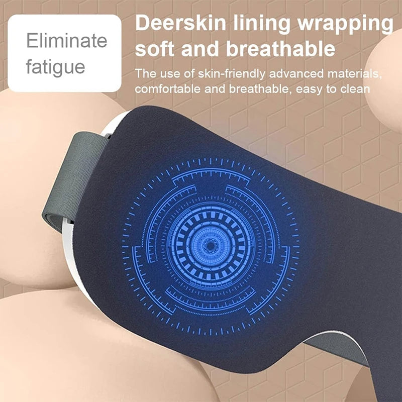 Massage Machine Low Frequency Vibration Eye Massager Small for Women Heated Eye Shade Relaxation Treatment Vibrator Masajeador