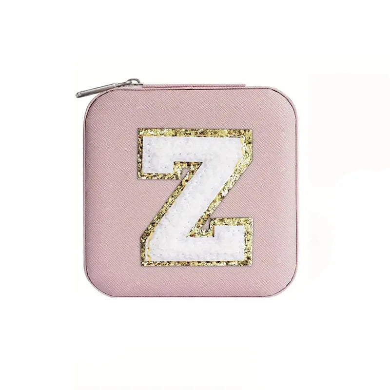New Creative Letter Jewelry Box Portable Travel Ring Necklace Stud Earrings Storage Box