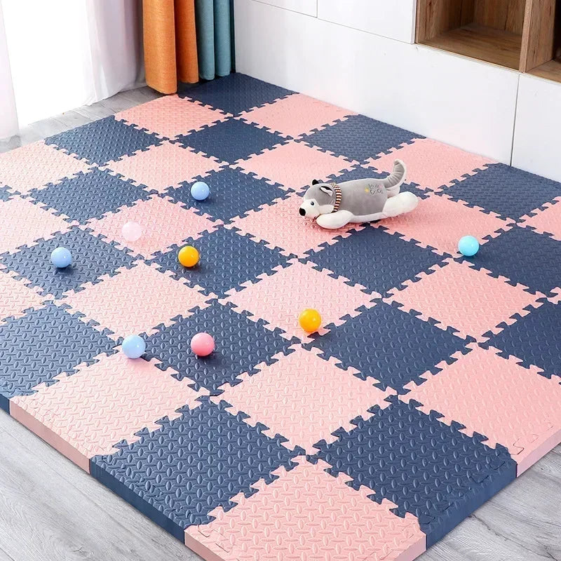 New 30*30cm Thicken Sports Gym Mat Protection EVA Leaf Grain Floor Mats Yoga Fitness Non-Slip Splicing Rugs Shock Room Play Mats