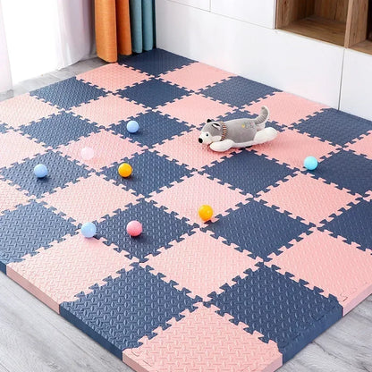 New 30*30cm Thicken Sports Gym Mat Protection EVA Leaf Grain Floor Mats Yoga Fitness Non-Slip Splicing Rugs Shock Room Play Mats