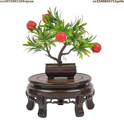High Quality Miniature Wooden Coffee Table Tea Sets Coffee Desktop Table Candy Table Furniture Vase Flower Pot Sorting Table