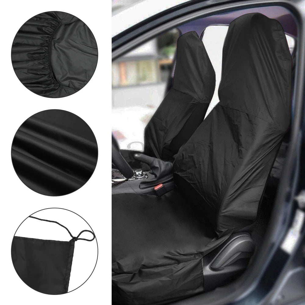 2PCS Car Seat Cover Universal Car Seat Protectors Waterproof Car Front Seat Covers Heavy Duty Foldable Polyester Car Seat Cover