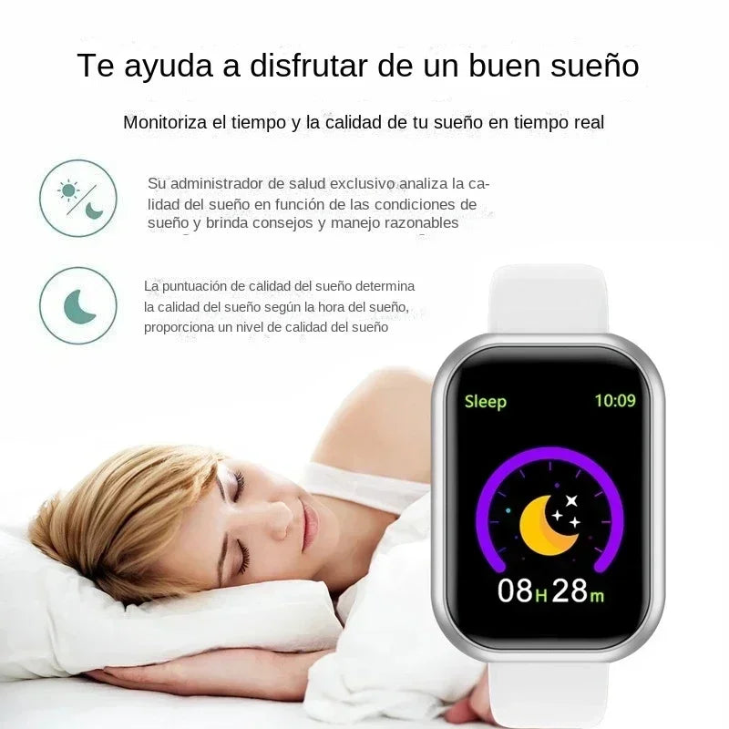 Smart Watch Y68: Color Screen Fitness Tracker w/ Step Count, 12 Sports Modes, Notification Reminder, Camera/Music Remote