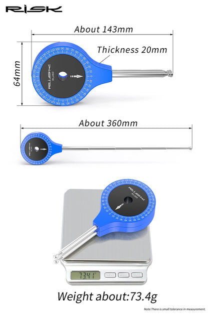 RISK Road Bicycle Fitting Airship Knee Joint Angle Measuring Tool Bike Riding Posture Protractor