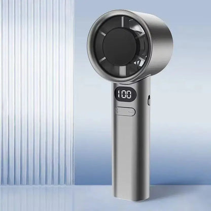 Portable Turbo Handheld Fan, High Speed USB Rechargeable Mini Bladeless Personal Fan for Travel