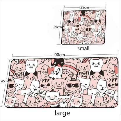 Cute Cat Mouse Pad Gaming Mouse Pad Gaming Mouse Pad Keyboard Pad Desk Pad Mouse Pad XXL 383/493  For Computer Desktop