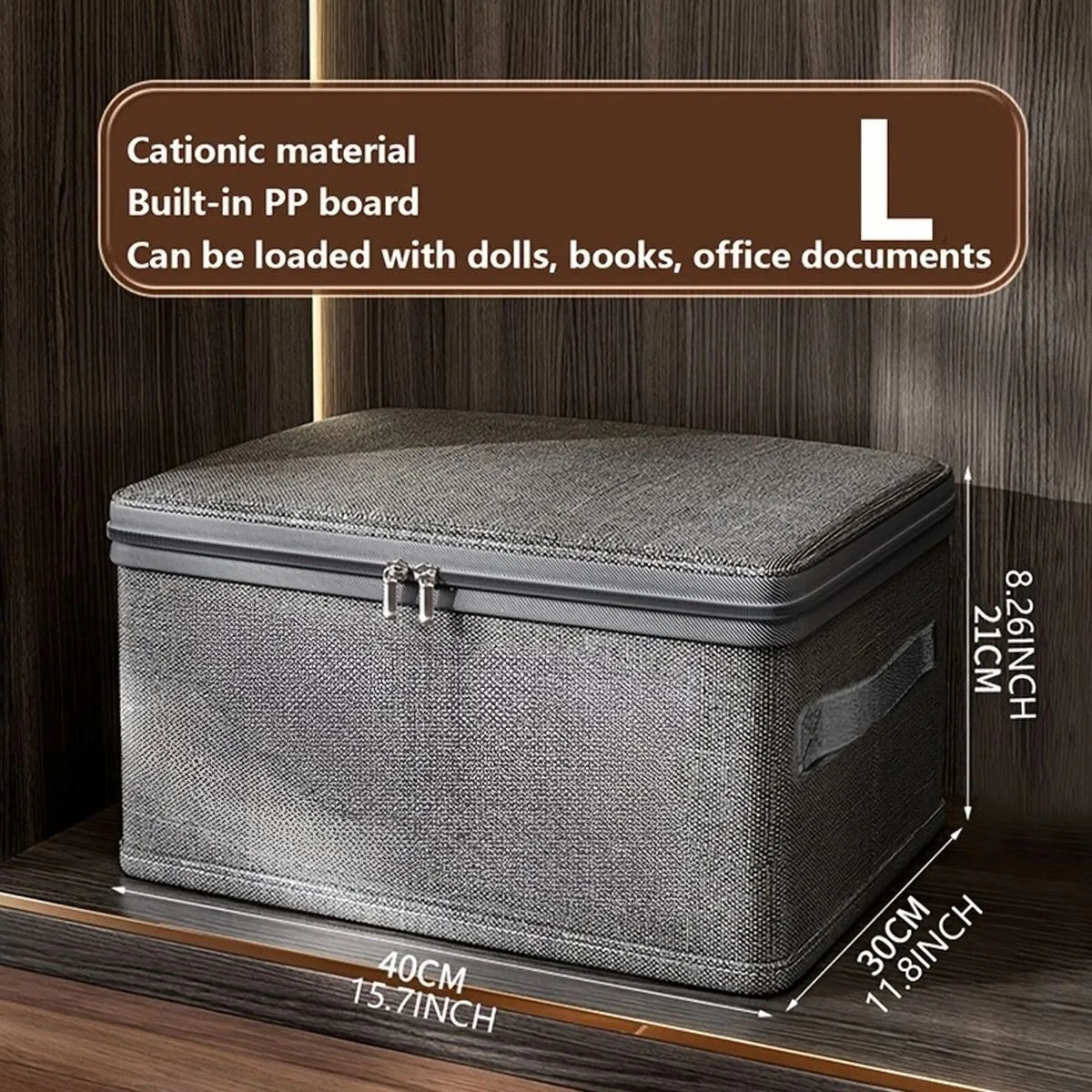 Stackable Waterproof Storage Boxes-Multi-Purpose Organizers forCloset,Bedroom,KitchenOffice,Ideal for Toys,Books,Clothes Storage