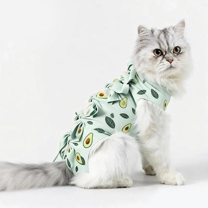 Pet Neutering Suit Cat Postoperative Recovery Anti Licking Clothing Adjustable Cat Wound Protective Clothes Pet Supplies