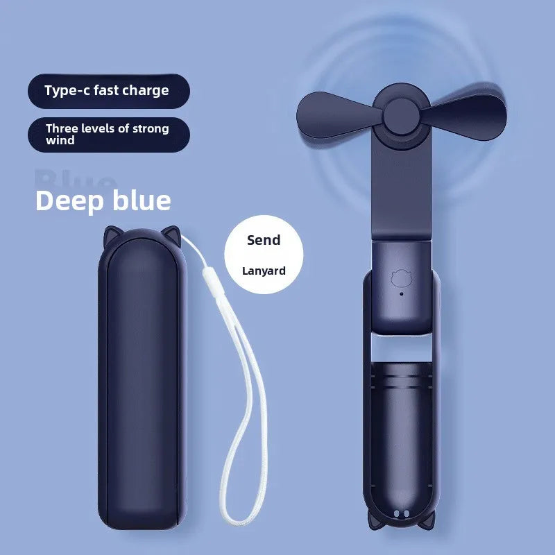 Portable Mini Fan, USB Rechargeable,speed Adjustable, Foldable Handheld Fan, Suitable for Women, student, Travel, Outdoor Use