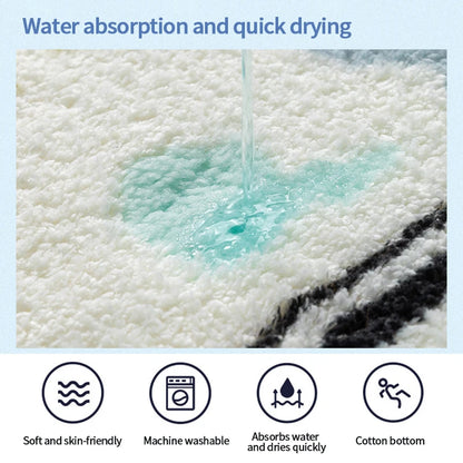 Non-Slip Bath Mat INS Style Doormat Absorbent Carpets Entrance Rug Balcony Floor Mats Living Room Bathroom Area Rugs 발매트