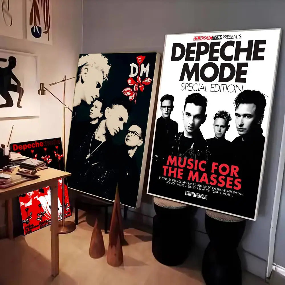 D-Depeche-M-Mode Band Painting Calligraphy Wall Art HD Canvas Oil Painting Posters Prints Home Bedroom Living Room Decor Gift