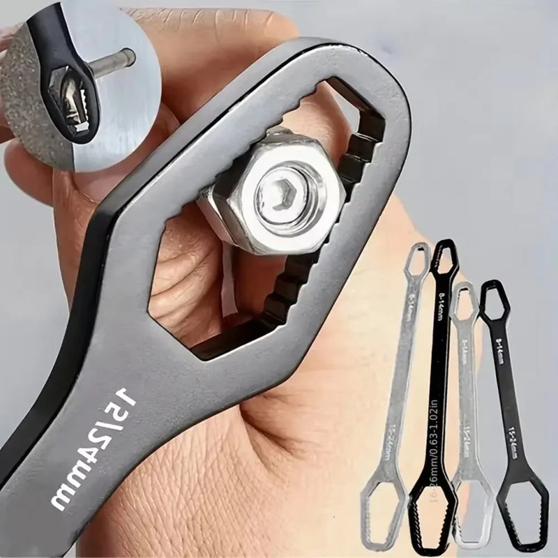 8-22mm 3-17mm Double End Universal Wrench Multifunctional , Self-Tightening Wrench Repair Tools Double Ended Wrench