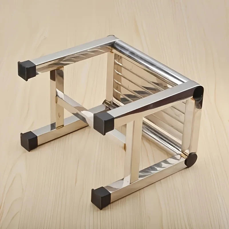 Multi Functional Stainless Steel Stool - Durable Thick & Sturdy Stool, Ideal for Living Room, Bathroom, Kitchen, Corridors