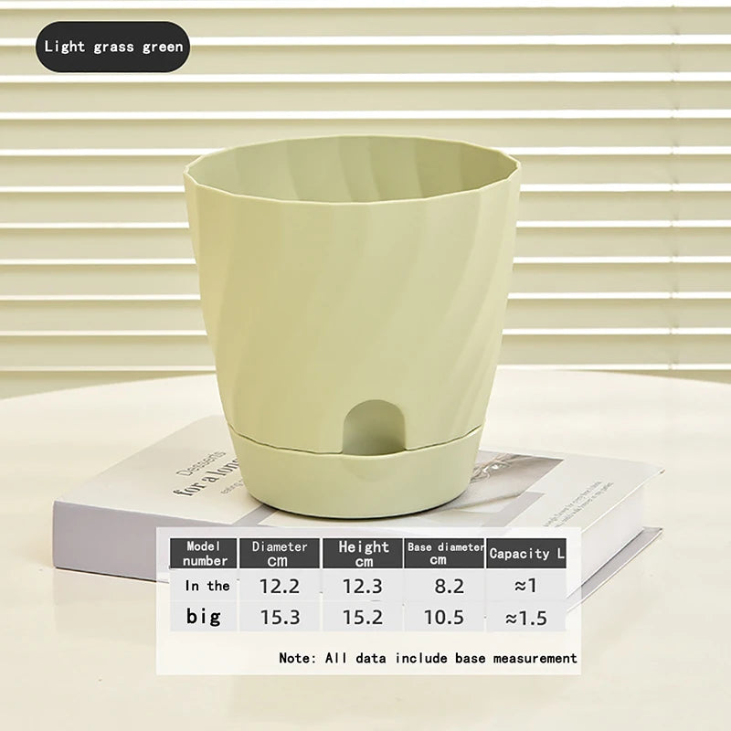 Plastic Flower Pots for Balcony, Simple and Breathable, High-end Planting, Home