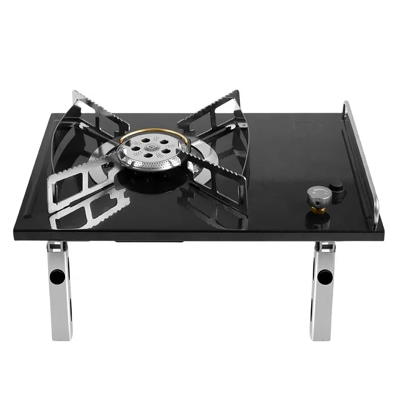 Outdoor Camping Gas Stove Portable Foldable BBQ Stove Camping Picnic Hiking Cooking Gas Furnace Burner Camping Equipment