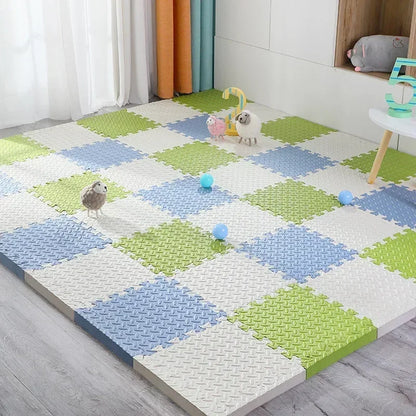New 30*30cm Thicken Sports Gym Mat Protection EVA Leaf Grain Floor Mats Yoga Fitness Non-Slip Splicing Rugs Shock Room Play Mats