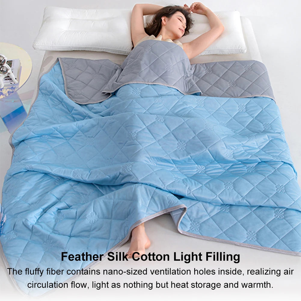 Summer Cooling Comforter Grade A Air Condition Comforter Soft Breathable Cool Comforter for Hot Sleepers and Night Sweats