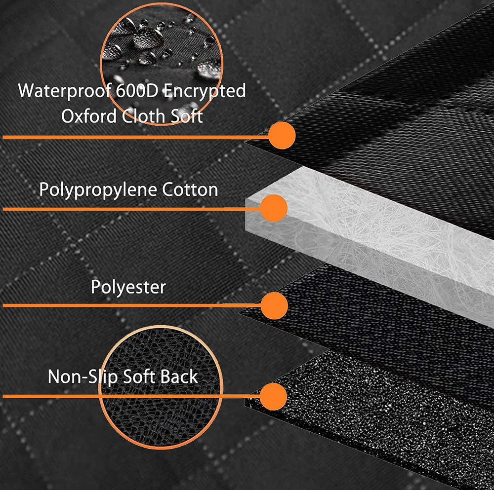 Universal Waterproof Pet Car Seat Cover, Dog Car Seat Cover for Back Seat with Mesh Window Double-Layer Thickening Anti-Dirty