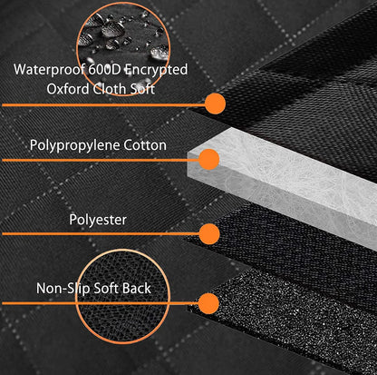 Universal Waterproof Pet Car Seat Cover, Dog Car Seat Cover for Back Seat with Mesh Window Double-Layer Thickening Anti-Dirty