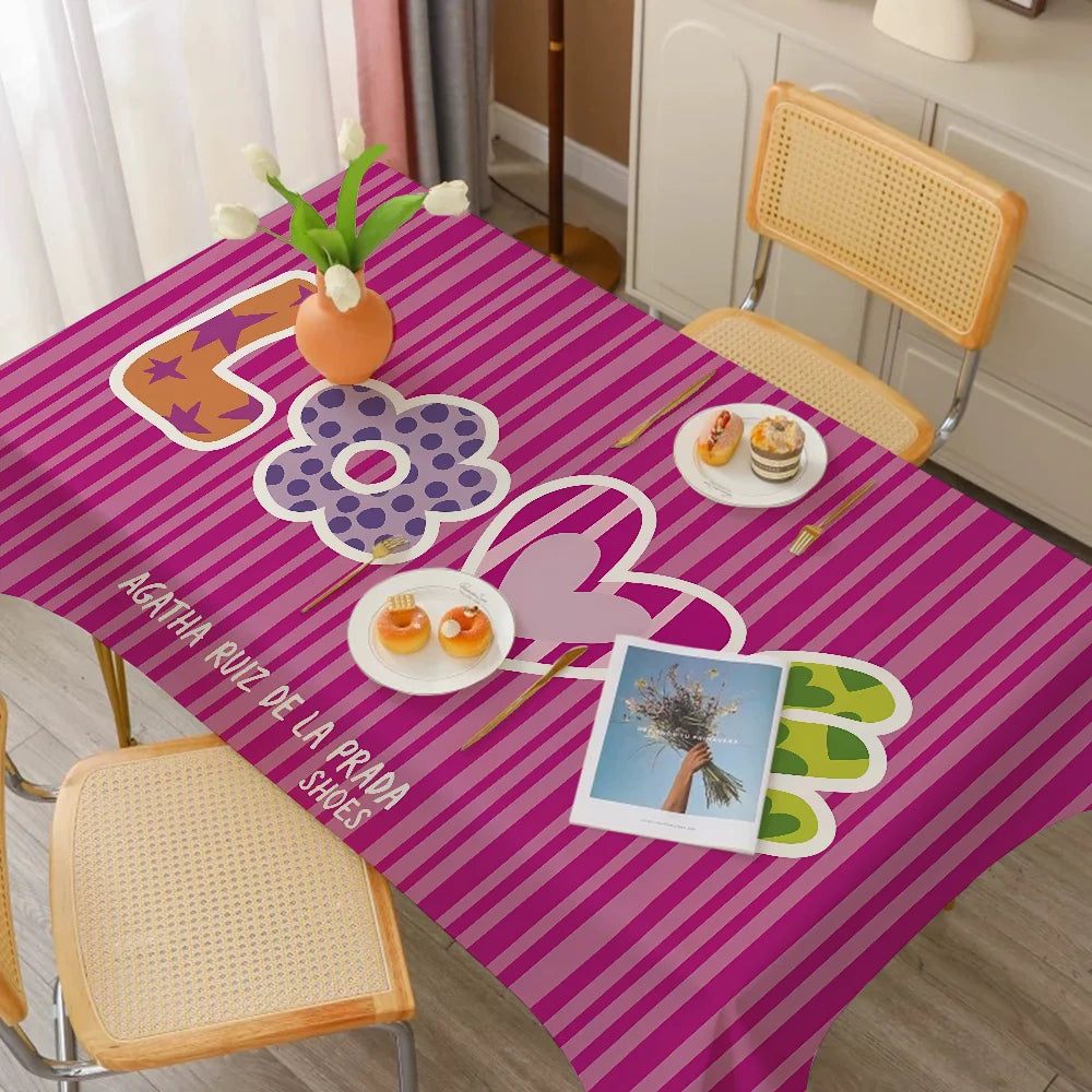 Agatha Ruiz De La Prada Home Tablecloths Dining Decoration And Rectangular Table Accessories Waterproof Cloth Anti-stain