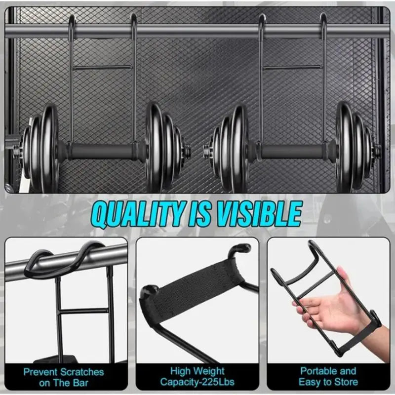 2PCS/Set Dumbbell Spotter Hooks Hold Up Hangers Heavy Power Dumbbells Rack Attachments for Dumbbell Bench Press Chest & Shoulder