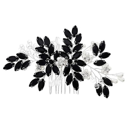 Dark Style Bridal Hair Comb Black Series Wedding Headpiece Hair Accessories Fashionable Holiday Halloween Party Gifts For Women