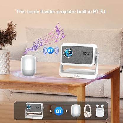 PROGAGA PG370 MAX Projector HD 1080P 4K Android Projector 700ANSI Video Projector Home Theater Portable Projector for Smartphone