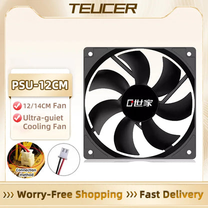 TEUCER PSU Cooling Fan 120x120x25mm 12v 2pin High speed cooling fan for chassis power supply