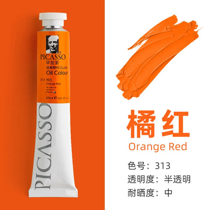 170ml LargeTubes Oil Paint Non-Toxic Excellent Tinting Strength, Mixable for Canvas Painting Artist Beginners DIY Art Supplies