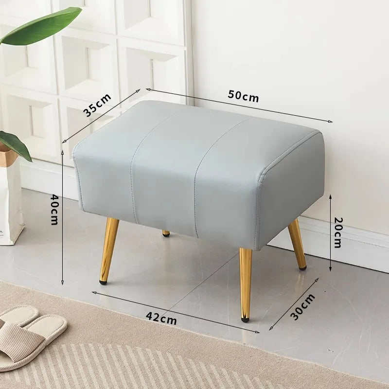 Shoe changing stool   leather   comfortable    anti slip plus wear resistant   stable four corners    good resilience    extra s