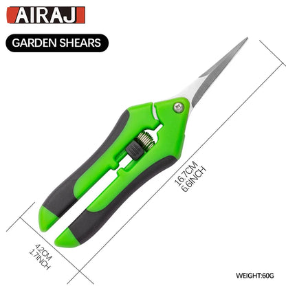 Garden Tools Secateurs Bonsai Shears Metal Gardening Scissor Pruning Tool Hand Cutter Fruit Picking Weed Household Potted 1PC