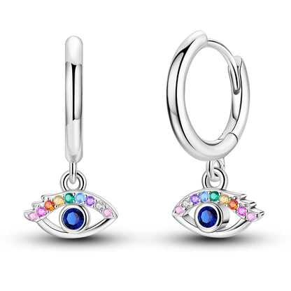 925 Sterling Silver Gold Drop Earrings For Woman Flower Round Sun Hoop Earring Pendientes Classic Original Woman Jewelry Gift
