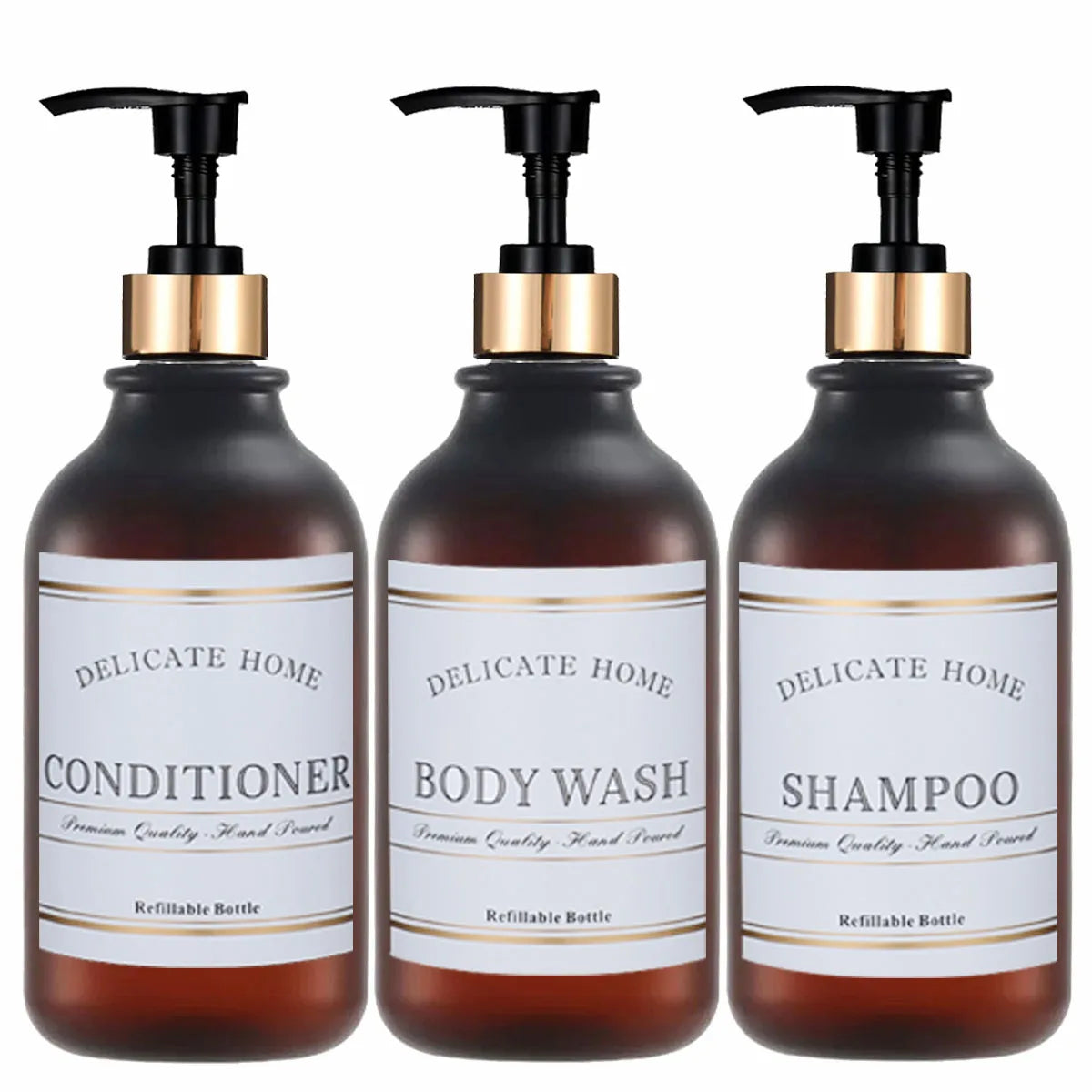 Soap Dispenser with Pump and Labels Dish Soap Dispenser for Kitchen Sink Countertop Decoration Refill Hand Wash Bottle