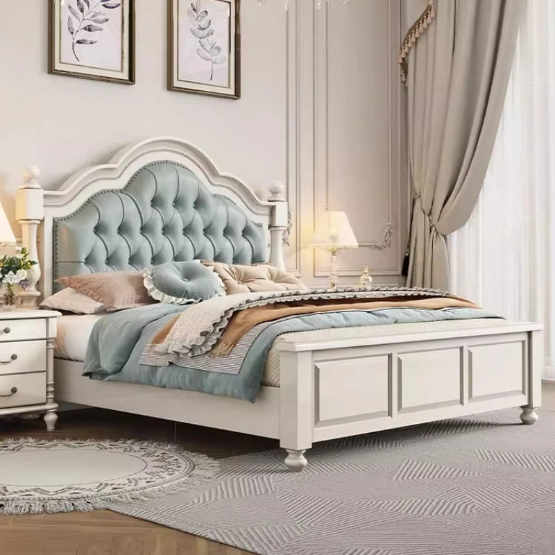 Bedroom White Bed Aesthetic Teenage Girls Double Luxury Bed Frame Lounge Platform Camarotes Para Dormitorio House Accessories