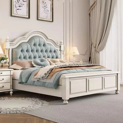 Bedroom White Bed Aesthetic Teenage Girls Double Luxury Bed Frame Lounge Platform Camarotes Para Dormitorio House Accessories