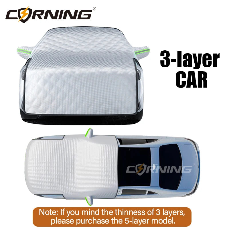 Car Covers Hail Protector Half Cover Protective Exterior Awning Sunshield Anti-hail Outdoor Waterproof Universal Windshield Dust