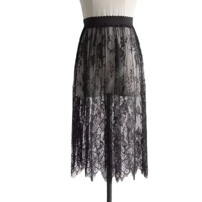 Fashion Basic 2025 Underskirt Female Half Length Skirt Lace Slip Innerwear Short Skirt Women Half Slip Dress Petticoat