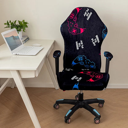 Office Gaming Chair Cover Armchair Slipcovers Computer Seat Cover Stretch Rotating Lift Universal Soft Protector Splicover New