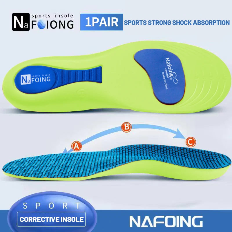 Orthopedic Insoles for Feet Sport Shock-absorbing Insole for Shoes Arch Support Plantar Fasciitis Templates Pads Men Women Sole