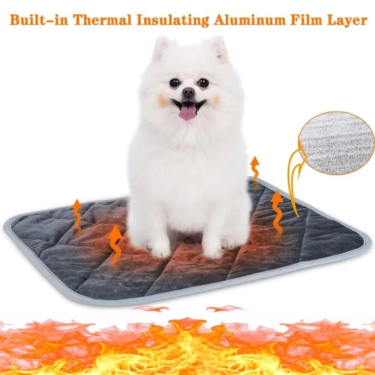 Pet Bed Mat Anti-Slip Self-Heating Dog Pad Folding Soft Warming Pet Pad Thermal Cozy Dog Kennel Mat for Cats and Dogs
